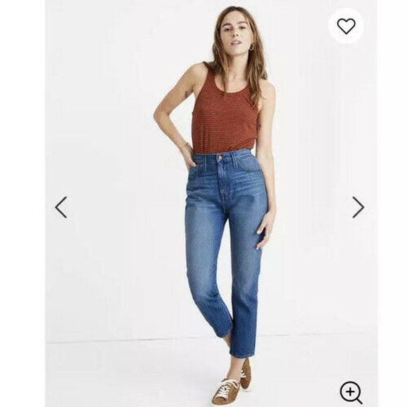 Madewell Denim - Madewell The Momjean in Stratfield Wash Jeans
